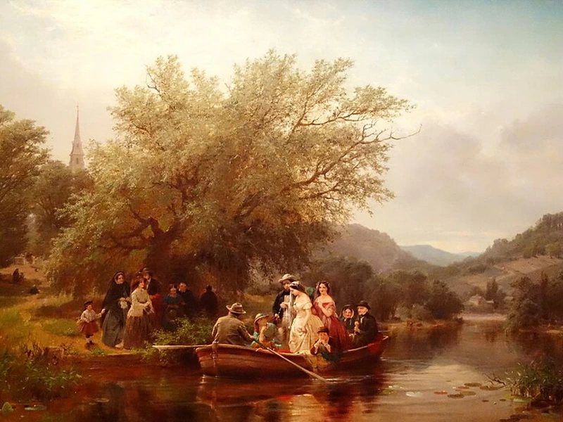 1829-Albert Fitch Bellows - Il giorno della vita o tre volte attraverso il fiume
